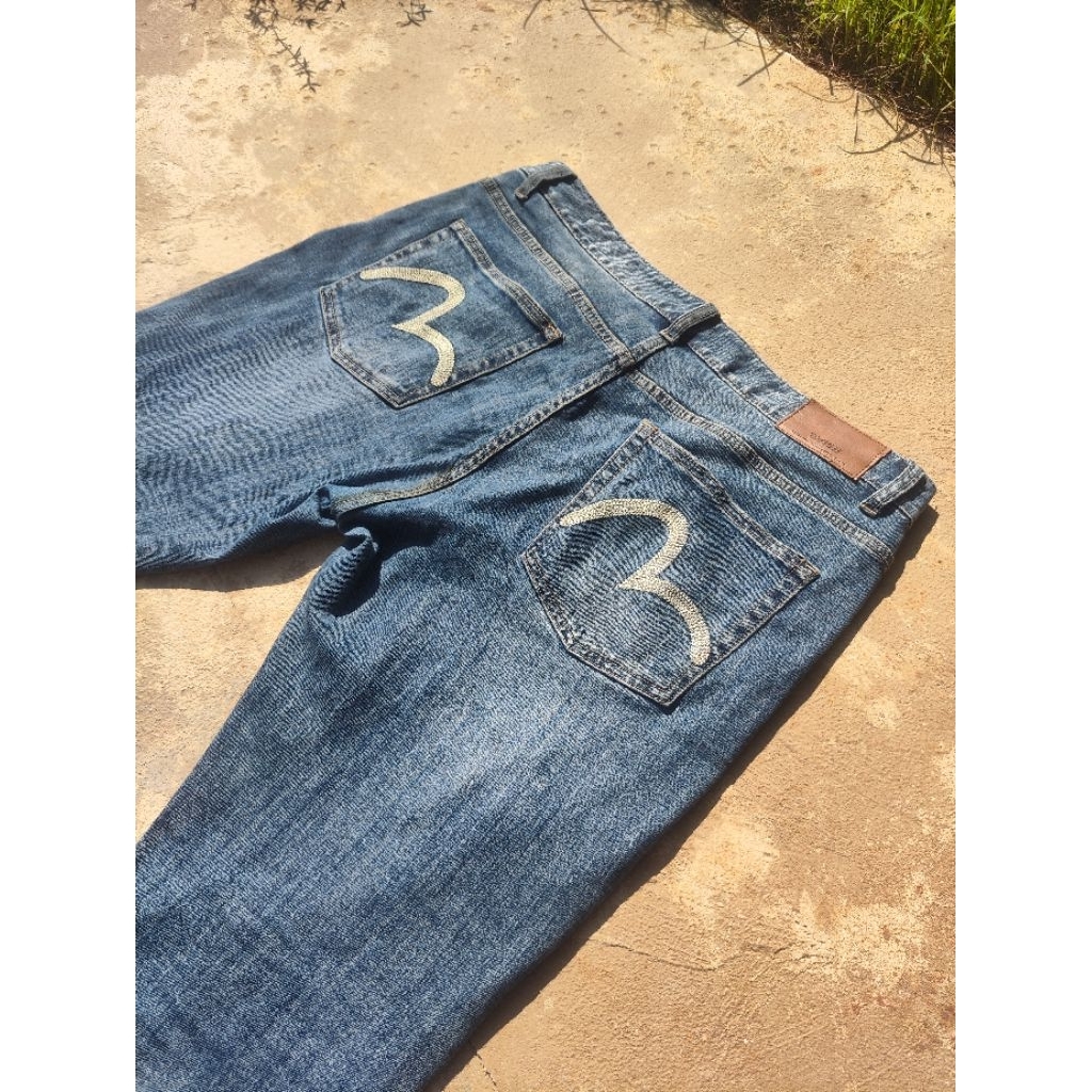 Jeans Evisu Vintage Modern Casual Slim Fit Denim size 34