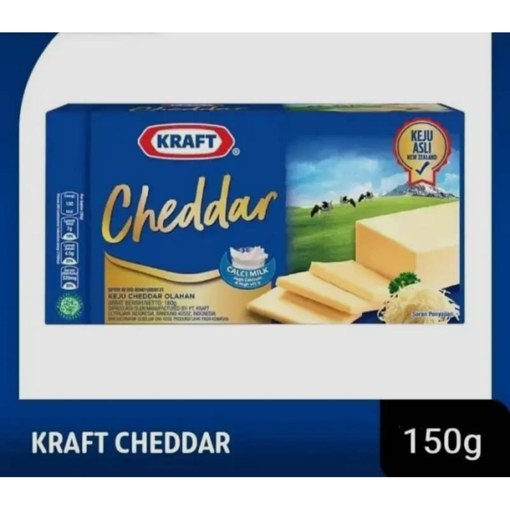 KEJU Kraft Cheddar 150 gr Mudah Dibentuk, Topping Favorit, Aroma Khas