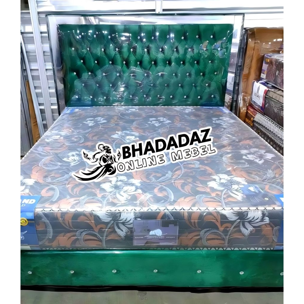 1 Set Springbed OLYMPIC Bearland Lis 2 + Dipan Plat Cermin