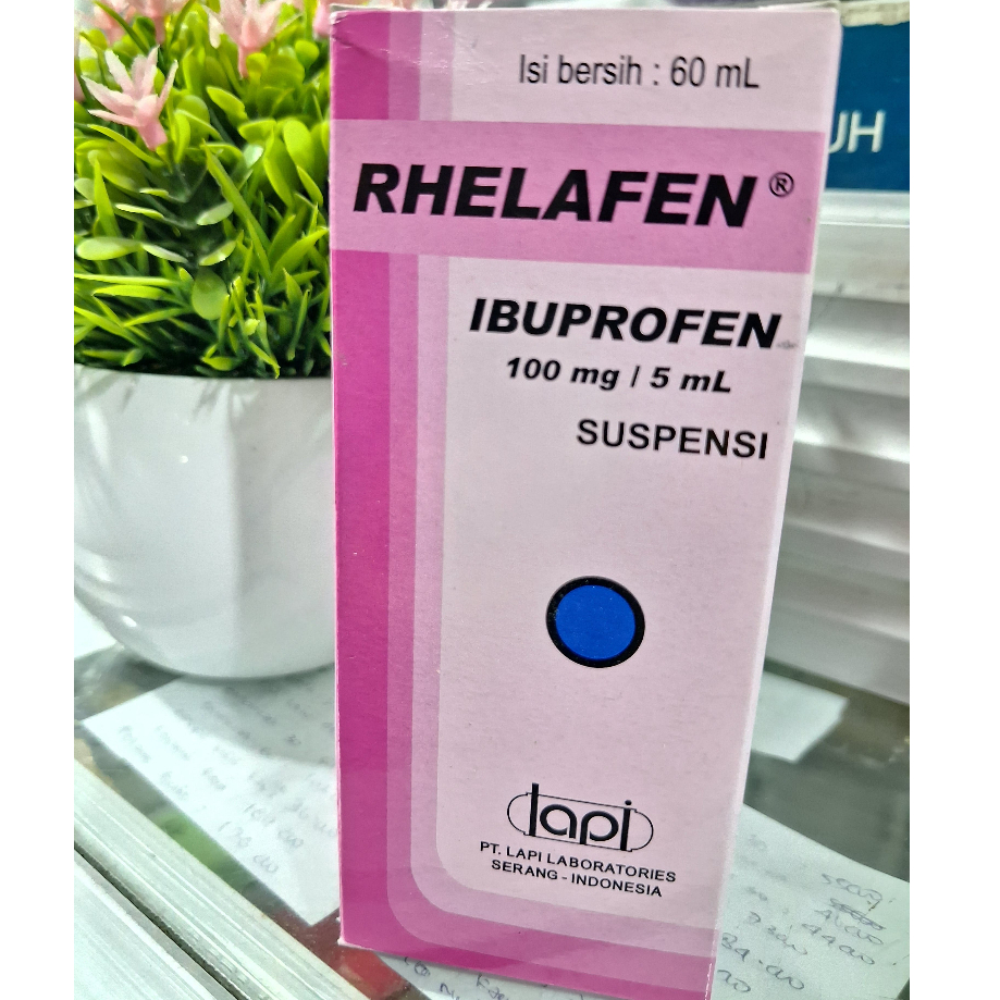 RHELAFEN IBUPROFEN 100MG SUSPENSI 60 ML - PENURUN DEMAM ANAK, NYERI, SAKIT GIGI