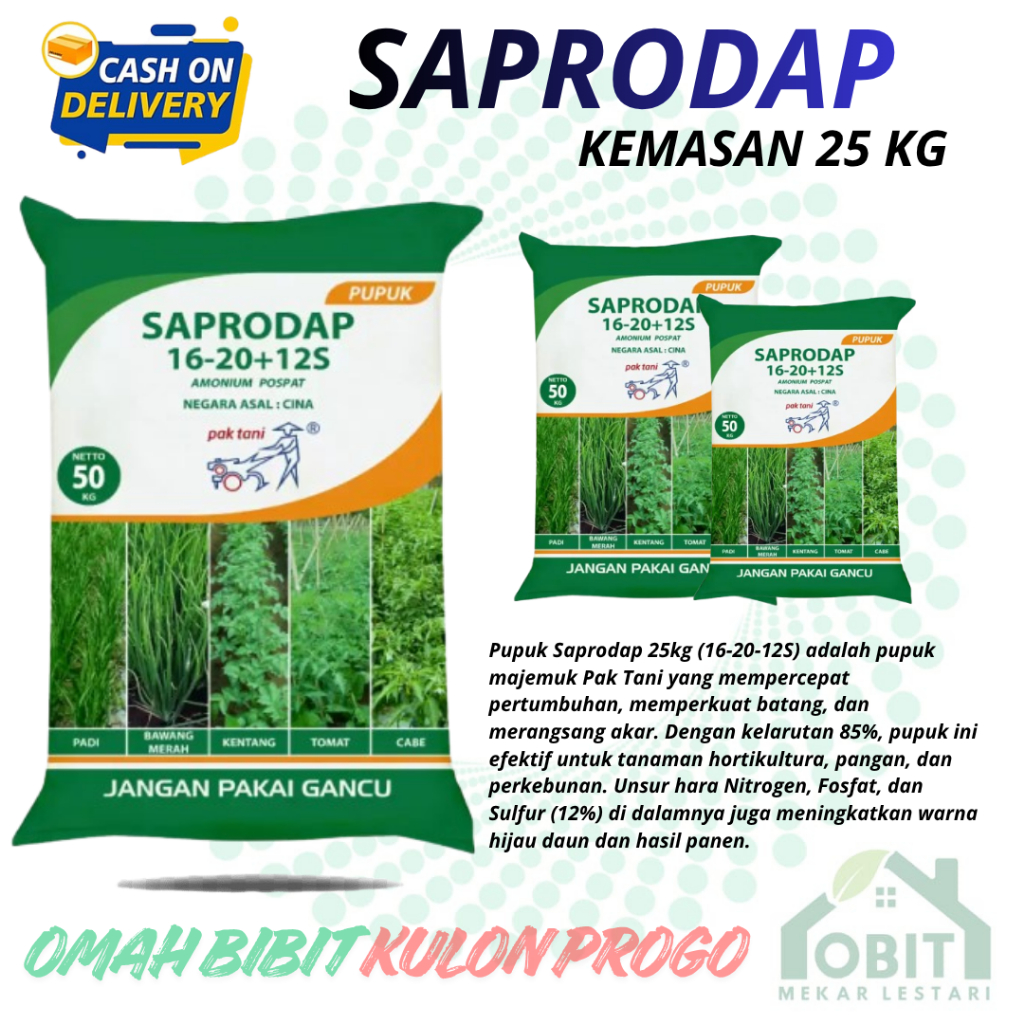 Pupuk Saprodap Pak Tani Kemasan Pabrik 25kg / Saprodap