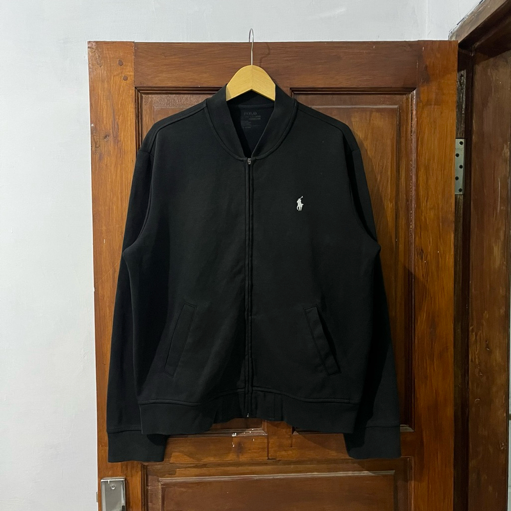 [L-XL] Ralph Lauren Casual Cotton Long Sleeve Jacket (JK-043) I Black