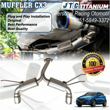 JTC TITANIUM Exhaust Muffler Super Sport Titanium Mazda CX 3