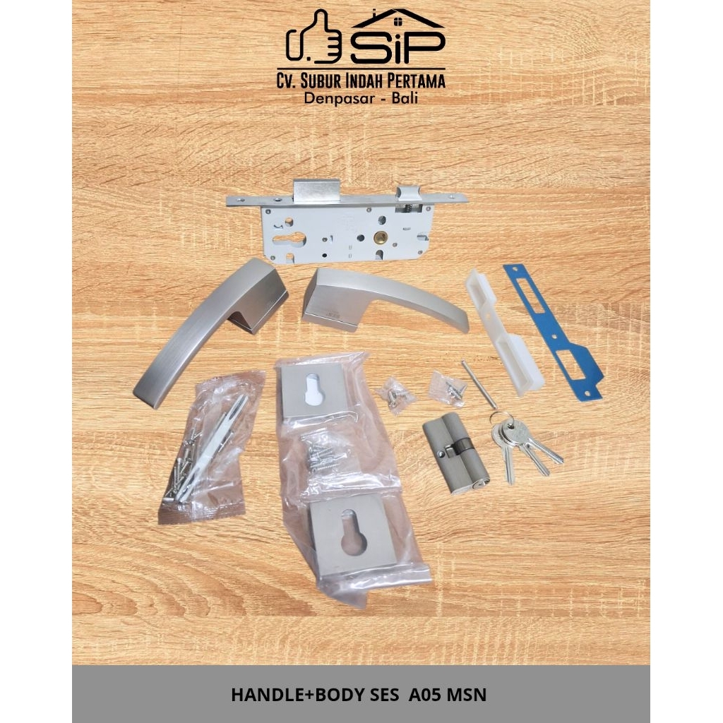 HANDLE+BODY SES A05 MSN/KUNCI PINTU FULL SET/HANDLE PINTU SET LENGKAP
