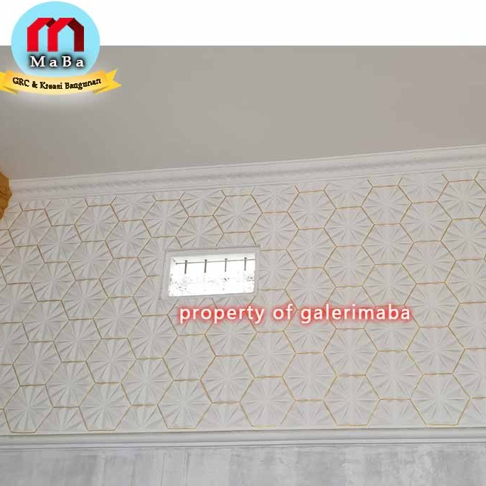 Wallpanel Dinding Segienam GRC Ruang Tamu Rumah Minimalis