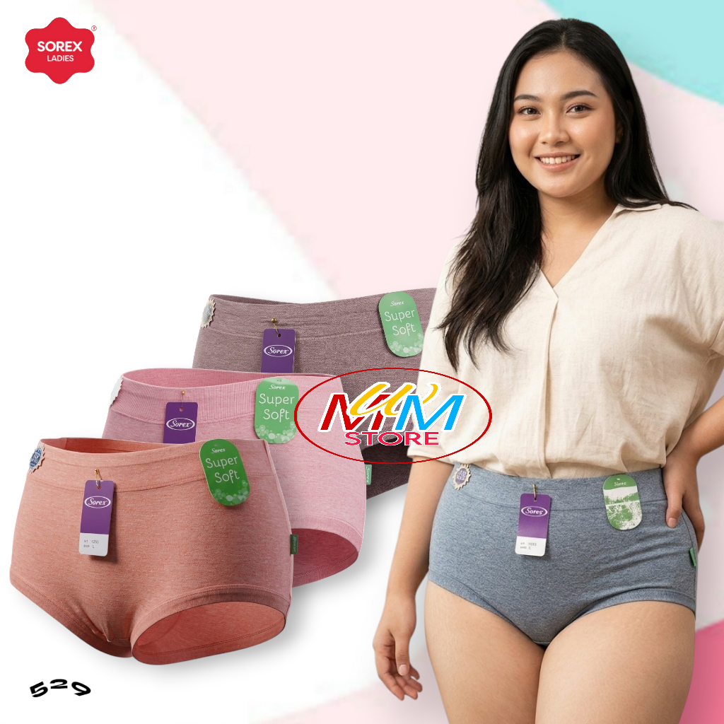 M529 (3-6 Pcs) Sorex Celana Dalam Wanita Dewasa Celana Dalam Sorex Wanita