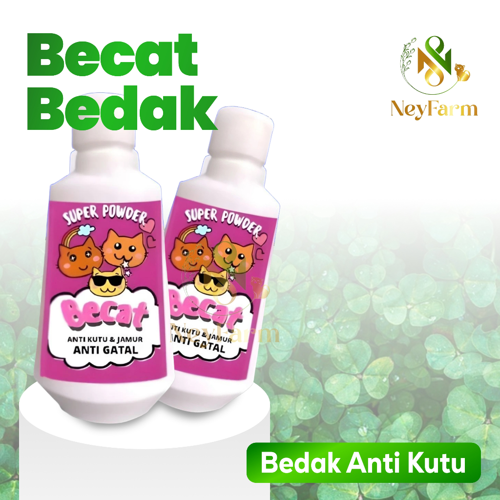 BECAT Powder Bedak Kucing Anti Kutu Jamur Dan Gatal Bedak Wangi Kucing