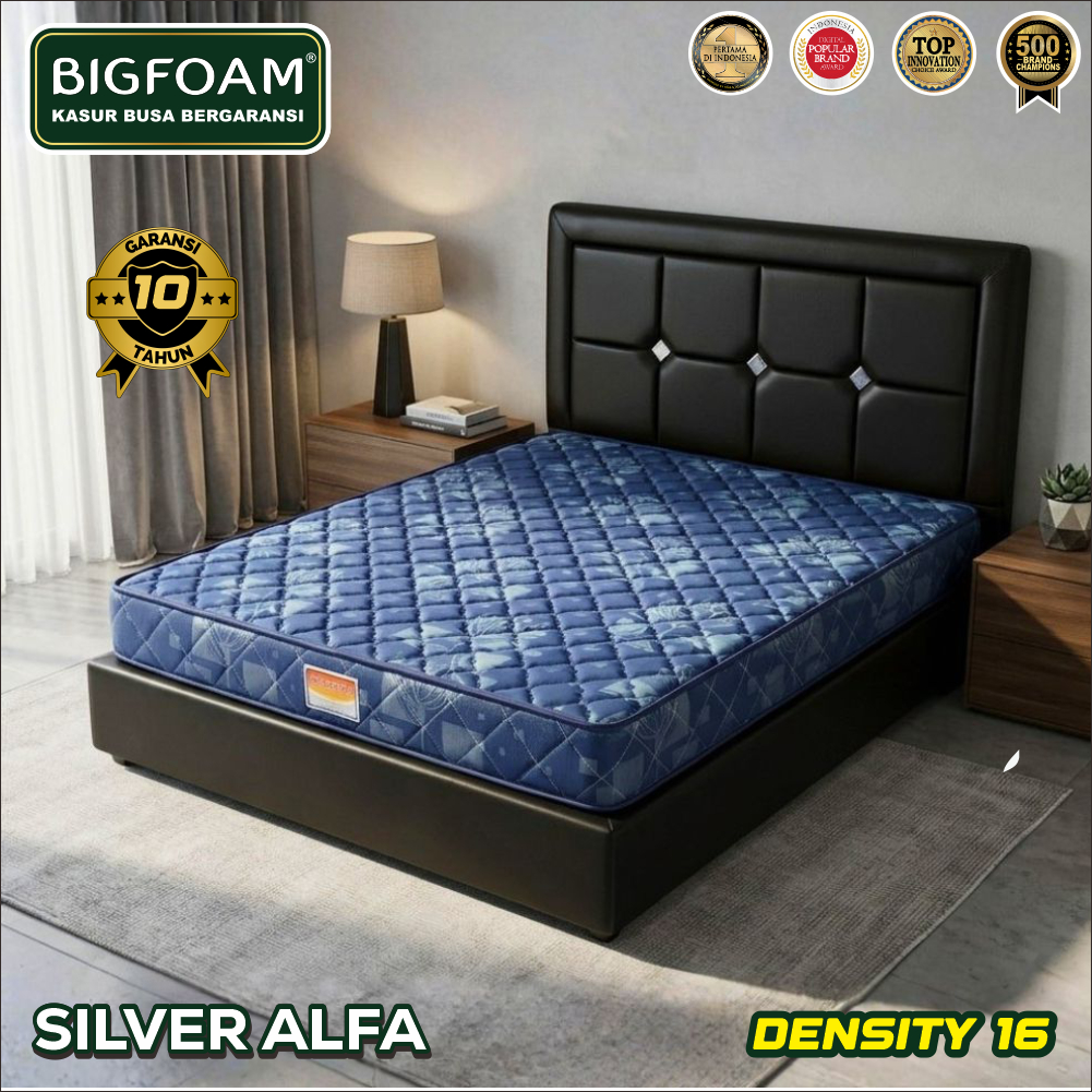 Kasur busa Silver Alfa Tebal 20 cm by Bigfoam bergaransi anti kempes busa royal foam