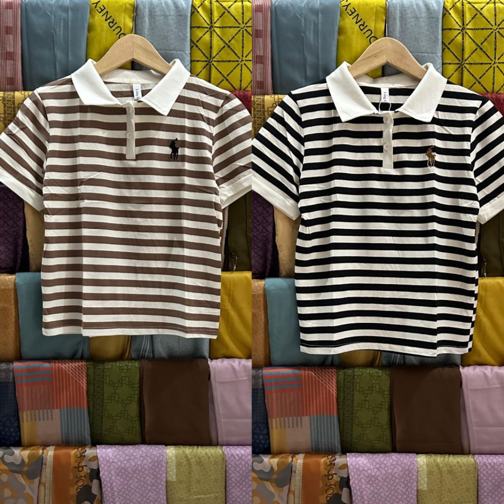 Kaos Salur Kerah - IMPORT, Pakaian Wanita