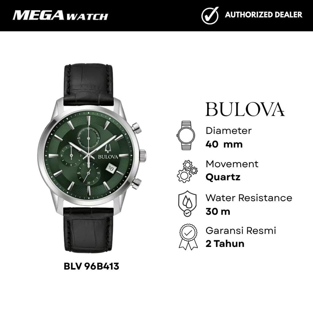 Jam Tangan BULOVA Pria Original BLV 96B413