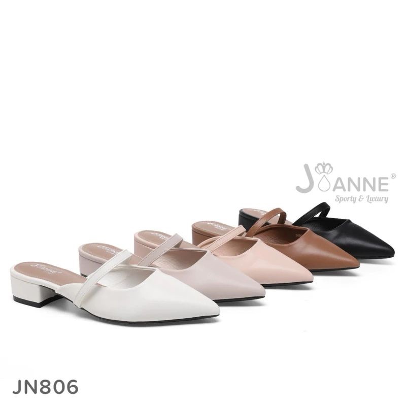 JOANNE Sandal Mules Heels Shoes Sepatu Wanita # JN806