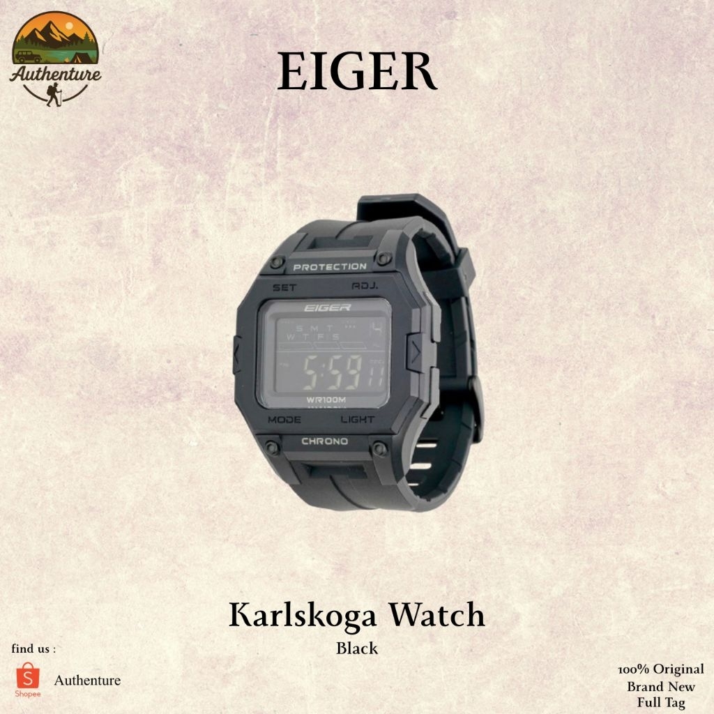 Jam Tangan Digital Pria Model Karlskoga Watch Water Resistant 10ATM