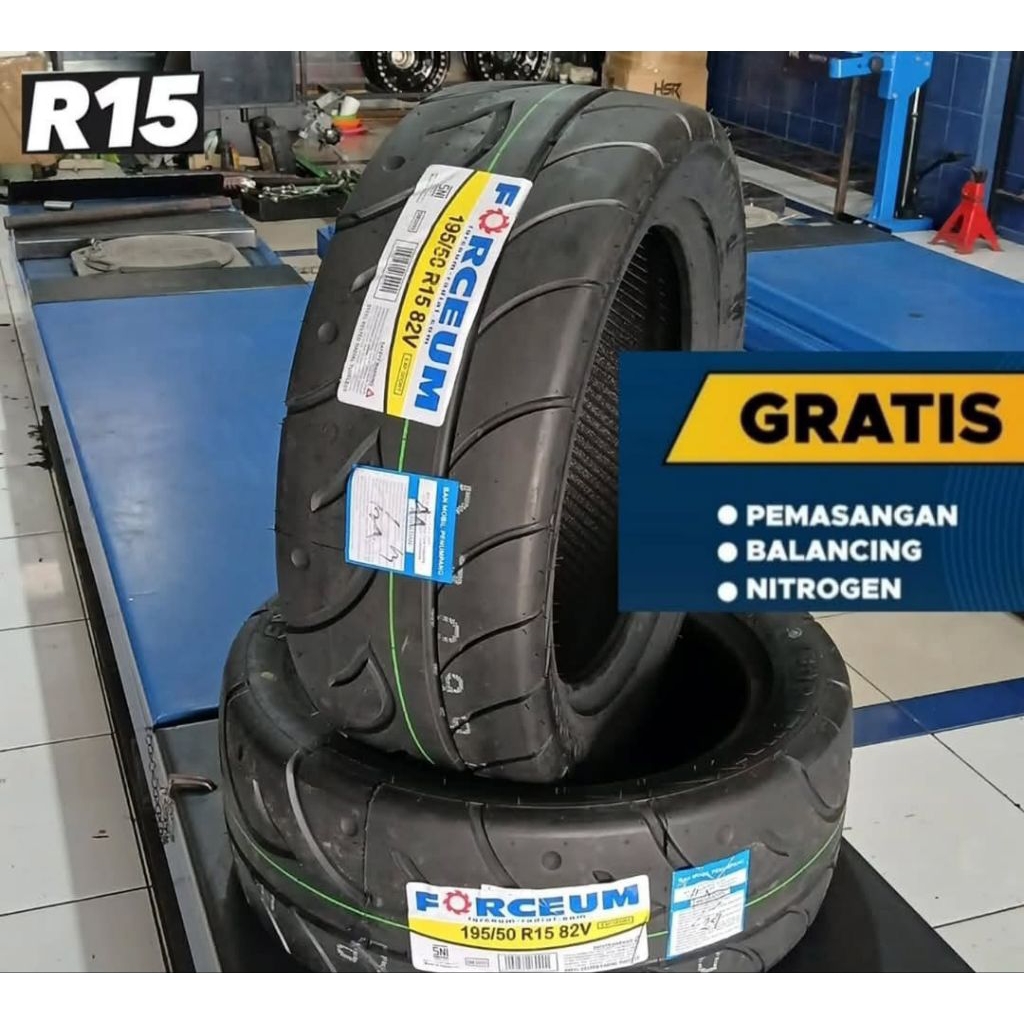 BAN SPORT semi slick merk forceum exp 195/50 R15