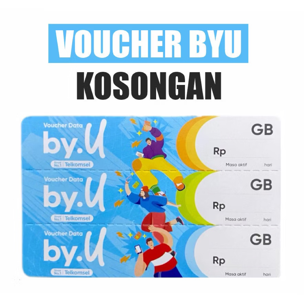 Voucher Kosong By.U Telkomsel Nasional, Bahan Injek Kuota Praktis