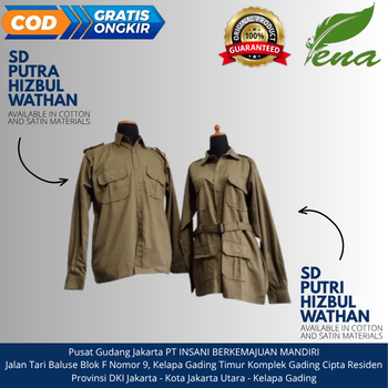 Baju Seragam HW SD/MI Muhammadiyah Ukuran S-2XL