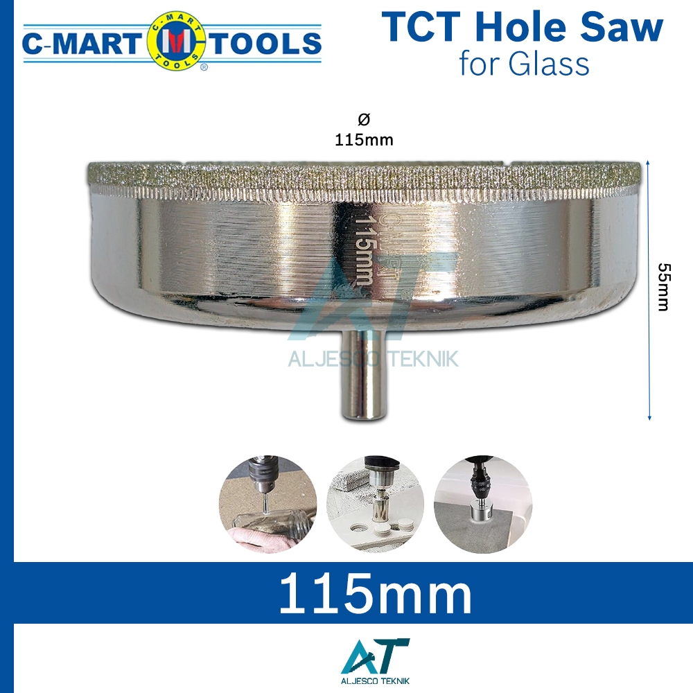 C-MART MATA BOR HOLESAW 115MM 115 MM KACA GRANIT MARMER – TCT HOLE SAW FOR GLASS