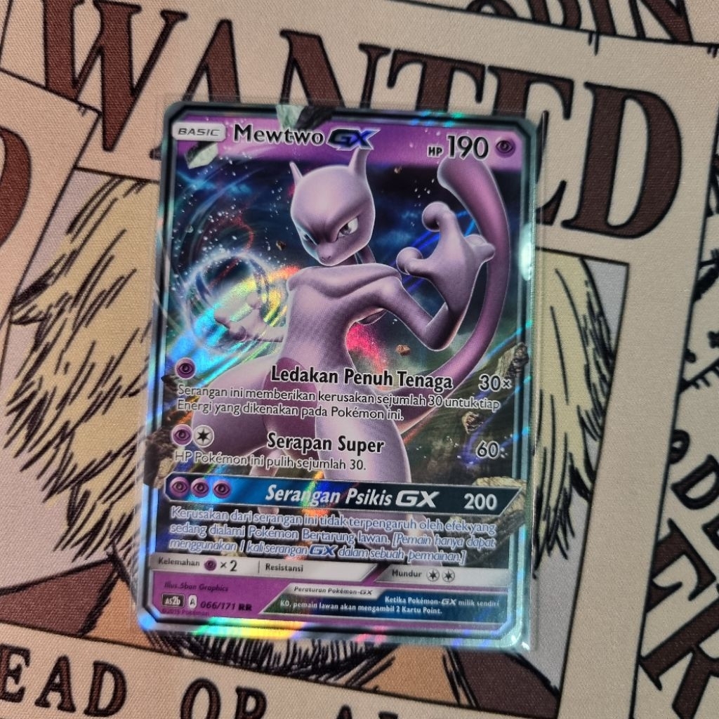 Mewtwo GX RR Pokemon TCG Indo l