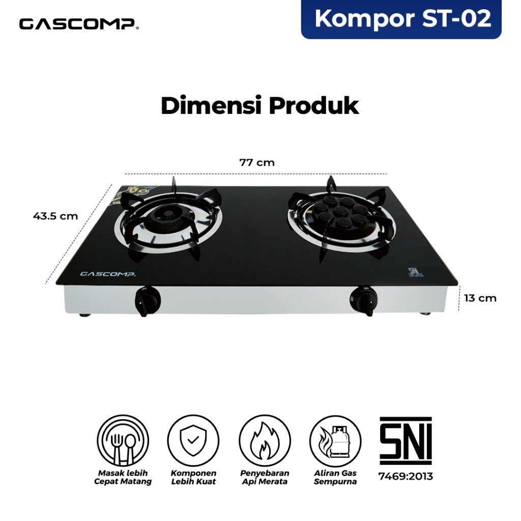 KOMPOR GASCOMP 2 TUNGKU 8JET ST-02