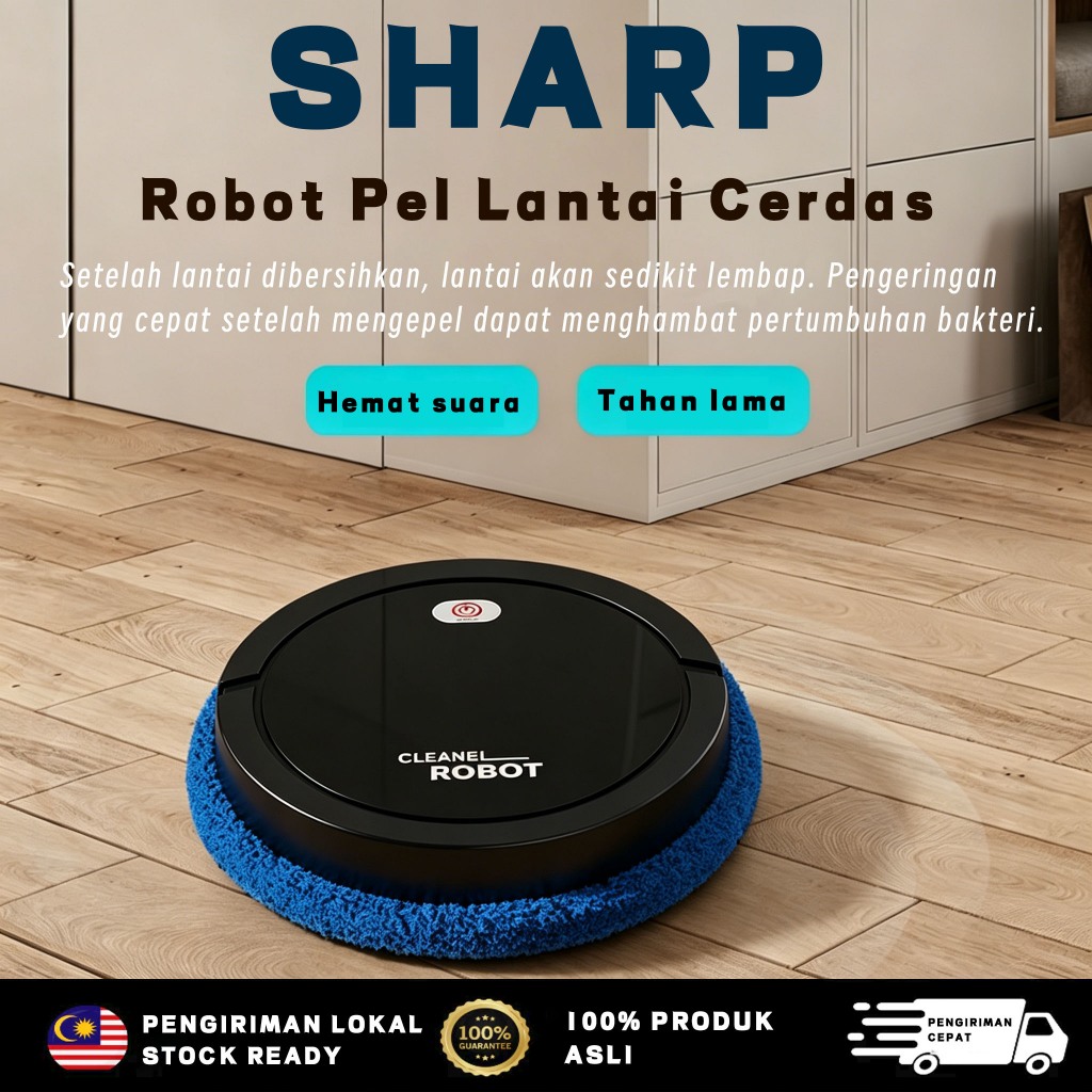 [Model Baru 2026]Robot Penyapu Lantai Cerdas Otomatis Penuh Robot pel lantai serbaguna kering basah 