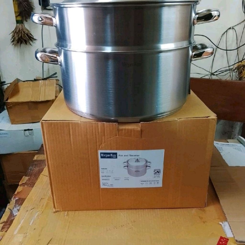 Bima Morganware 400 Pro Pot Steamer D32cm Panci Kukus Susun 2