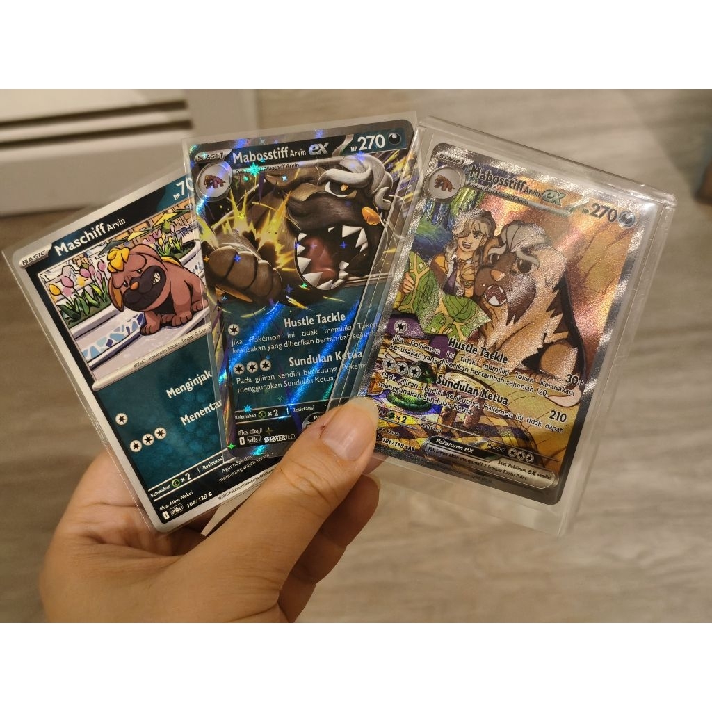 Kartu Pokemon TCG Mabostiff Arvin SAR bonus Mabostiff Arvin RR & Maschiff Arvin