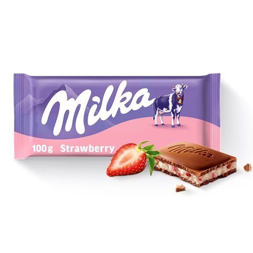 Coklat Milka STRAWBERRY CILEKLI Asli Turki - 100g
