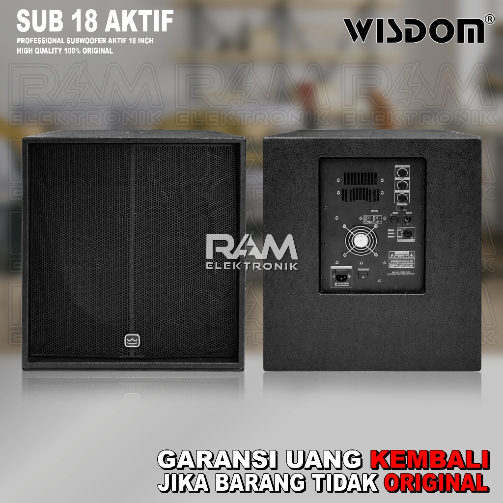 Speaker Aktif Subwoofer 18 Inch WISDOM SUB 18 | SUB18 Origina Harga 1 PCS