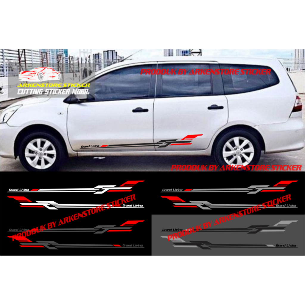 Stiker mobil grand livina sticker cutting stiker list sporty mobil nissan grand livina