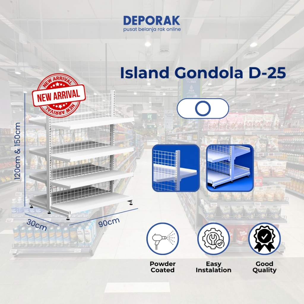 [NEW LAUNCH] D-25 Rak Minimarket Double/ Island Gondola D-25/ Island Gondola/ Gondola Minimarket/Rak