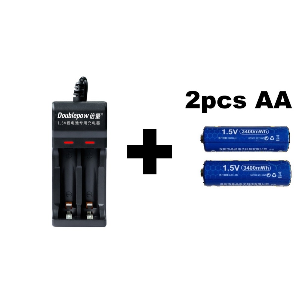 Baterai Cas Rechargeable AA 1,5 volt Lithium Li-on