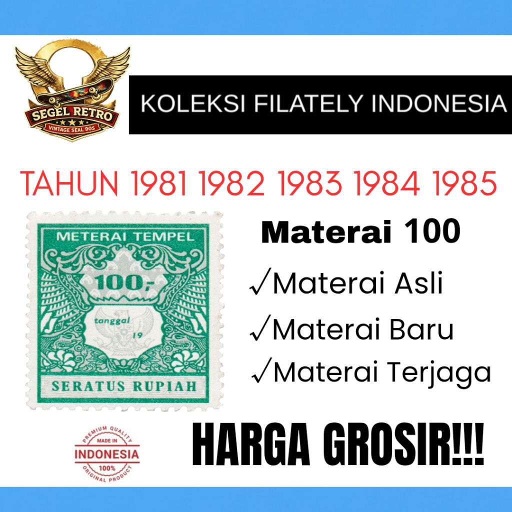MATERAI 100 TAHUN 1980 1981 1982 1983 1984 1985