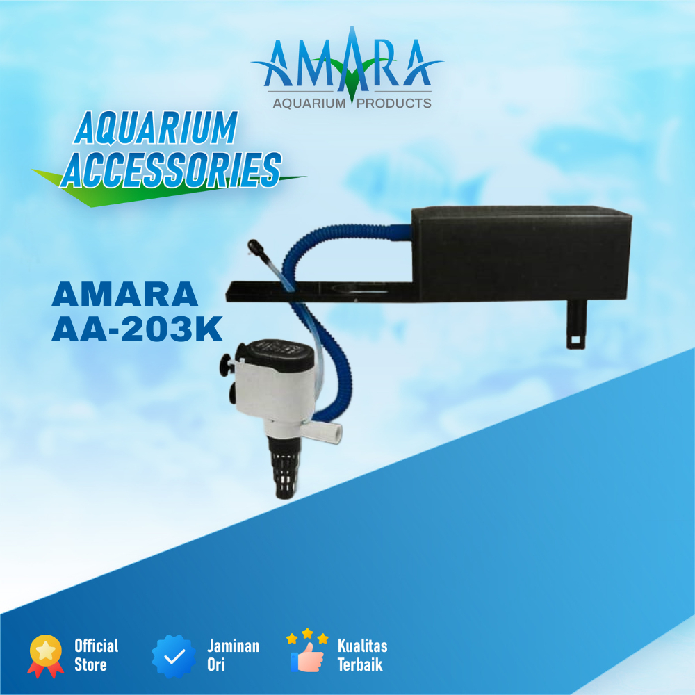 AMARA Akuarium Top Filter AA-203K ECO / Pompa Celup Akuarium Top Box Filter Full Set / Filter Akuari