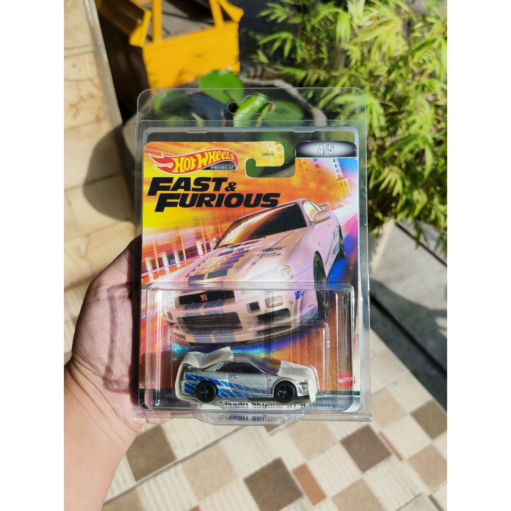 Hotwheels Premium Nissan Skyline GT-R (BNR34) R34 Fast & Furious FF