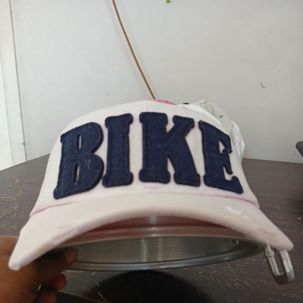 Topi baseball bahan katun denim lembut Warna pink keputihan big logo POLOTSK second Original allsize