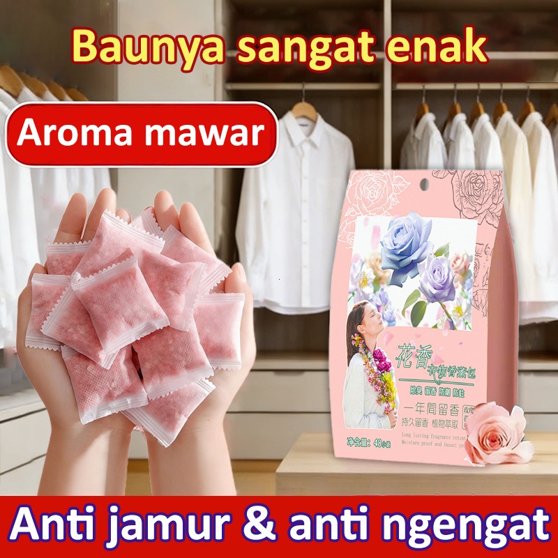48 pcs Kamper Lemari Pakaian | Kapur Barus Lemari Baju Pewangi Pakaian / Pengharum Lemari Rak / Kamp