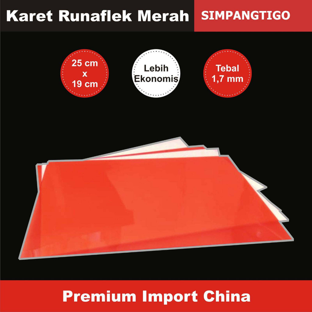 Karet Stempel Runaflek Merah