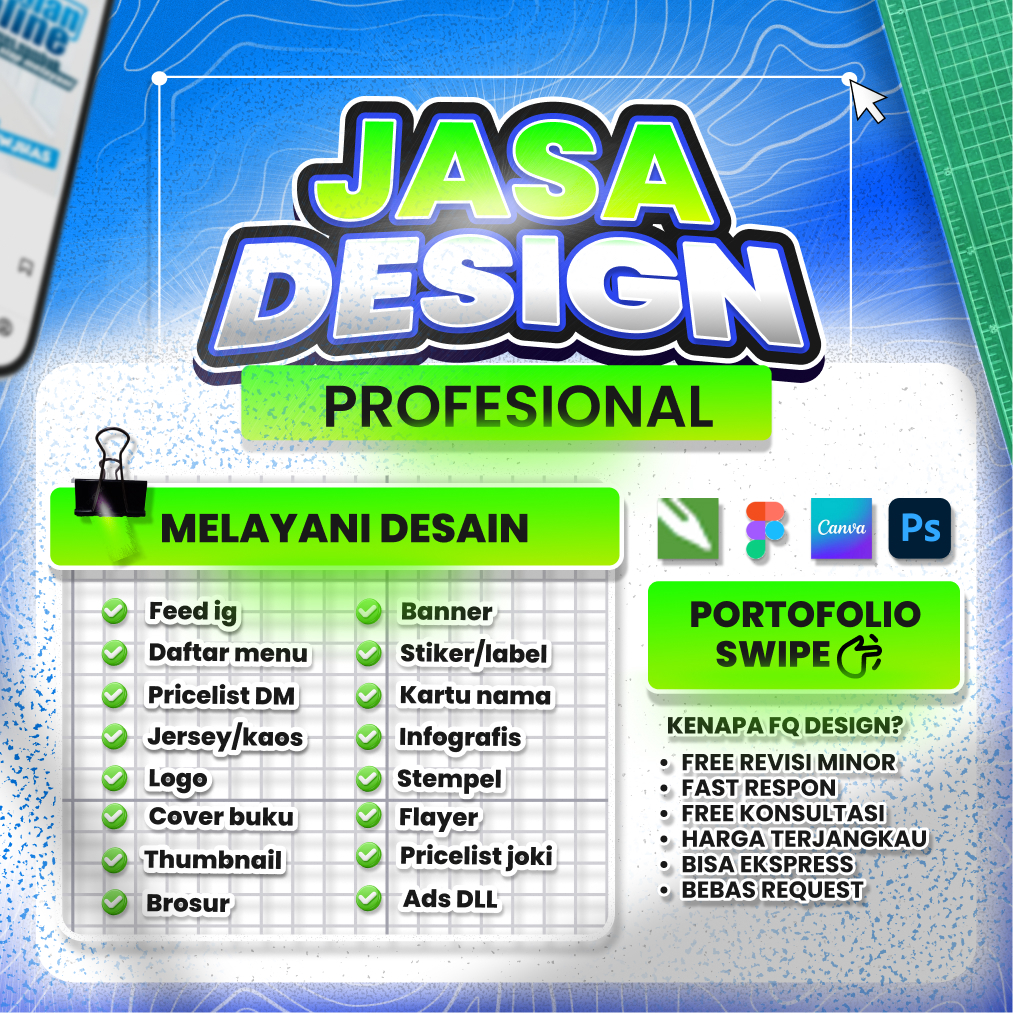 jasa desain grafis profesional - desain banner, feed ig, cover buku, kaos custom, poster, stiker mak