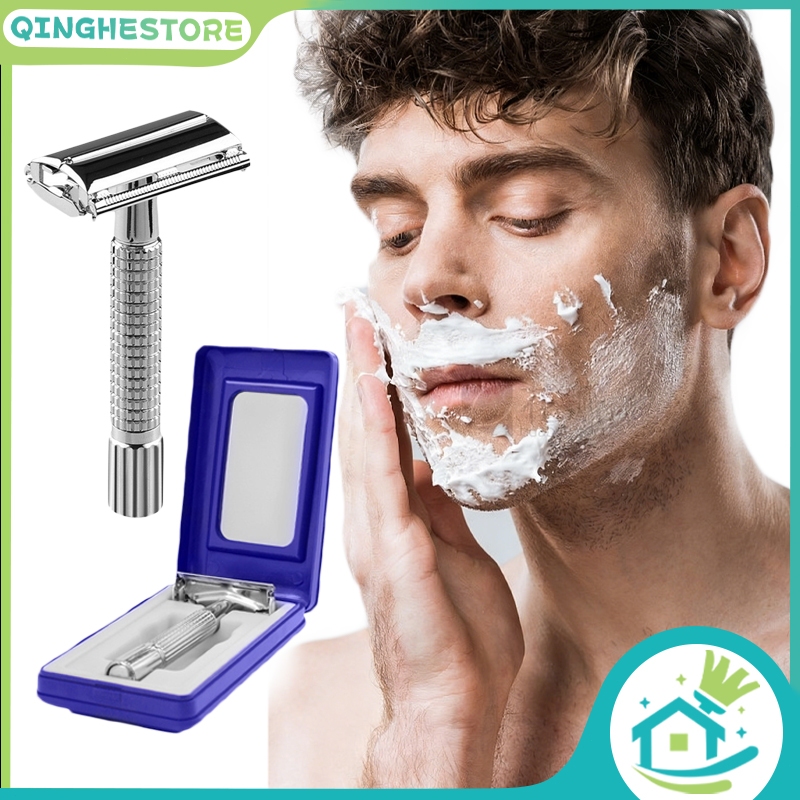 Safety Razor Jadul Razor Isi Ulang Alat Cukur Manual Stainless Dengan Case