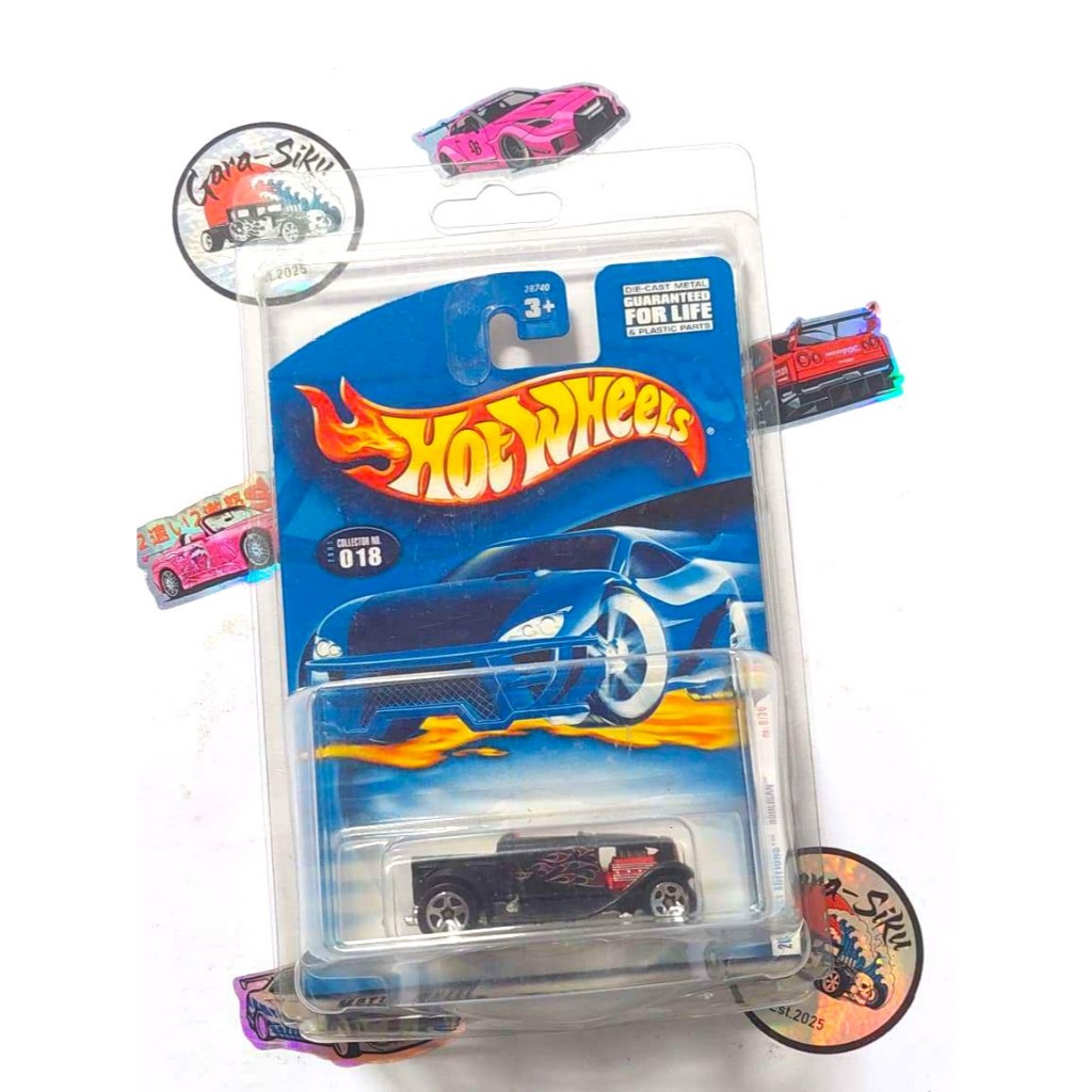 Hot Wheels Blue Card 2002 FIRST EDITION HOOLIGAN HITAM COLLECTOR 018 RARE FREE PROTEKTOR