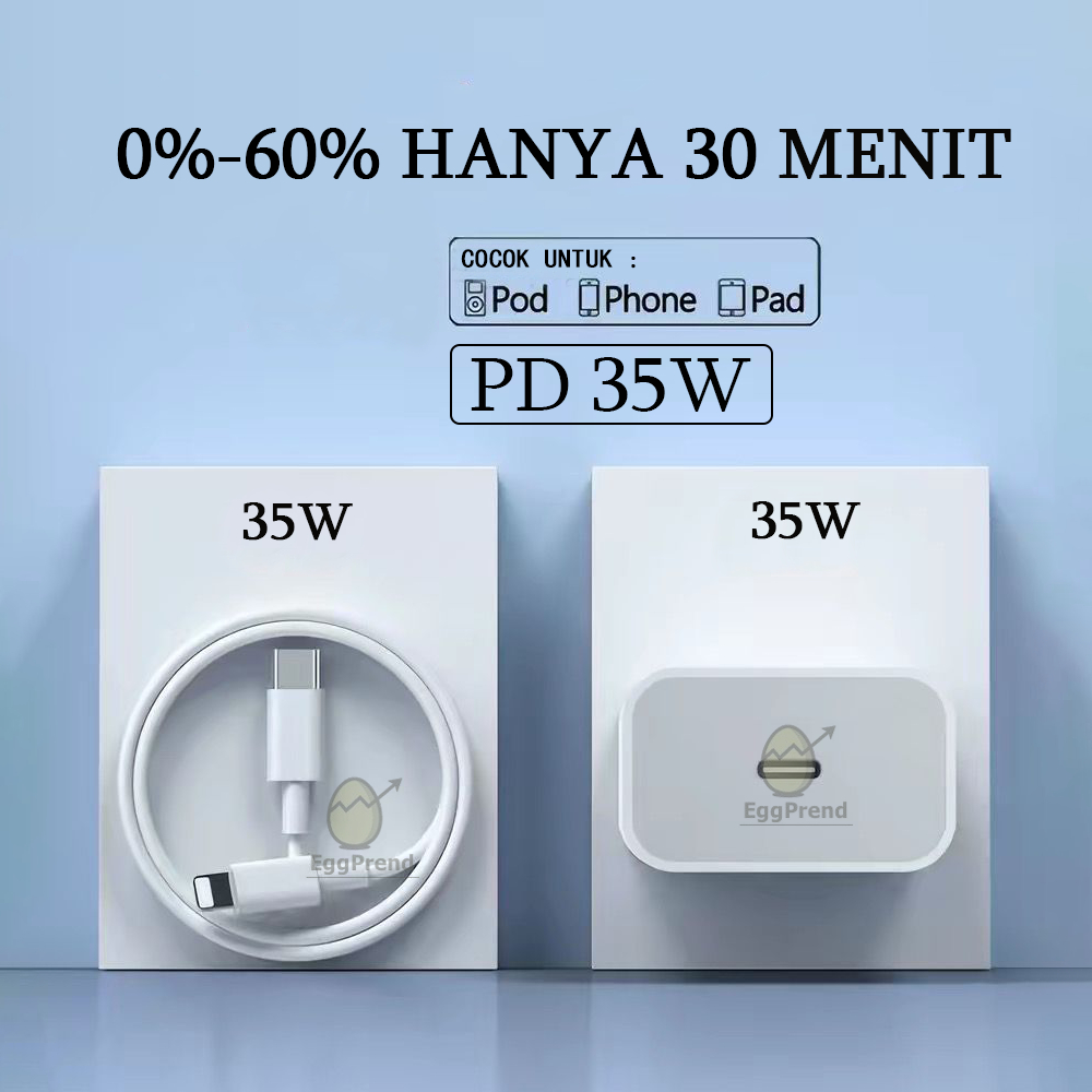 Charger Iphone Original 35W Fast Charging Kabel Type C To Lighning Kabel Type C to Type C Casan Ipho
