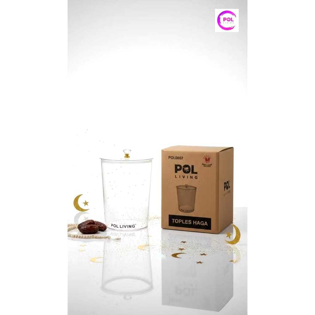 TOPLES KRUPUK PLASTIK AKRILIK 10 LITER HAGA POL LIVING / TOPLES BENING 10 LITER TOPLES SERBAGUNA