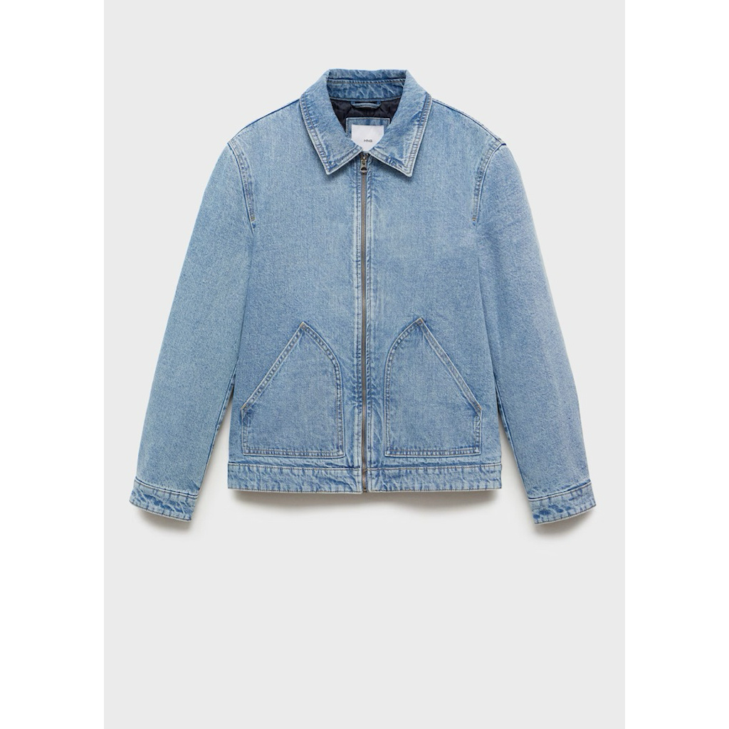 Mango Man Denim Jacket Blue