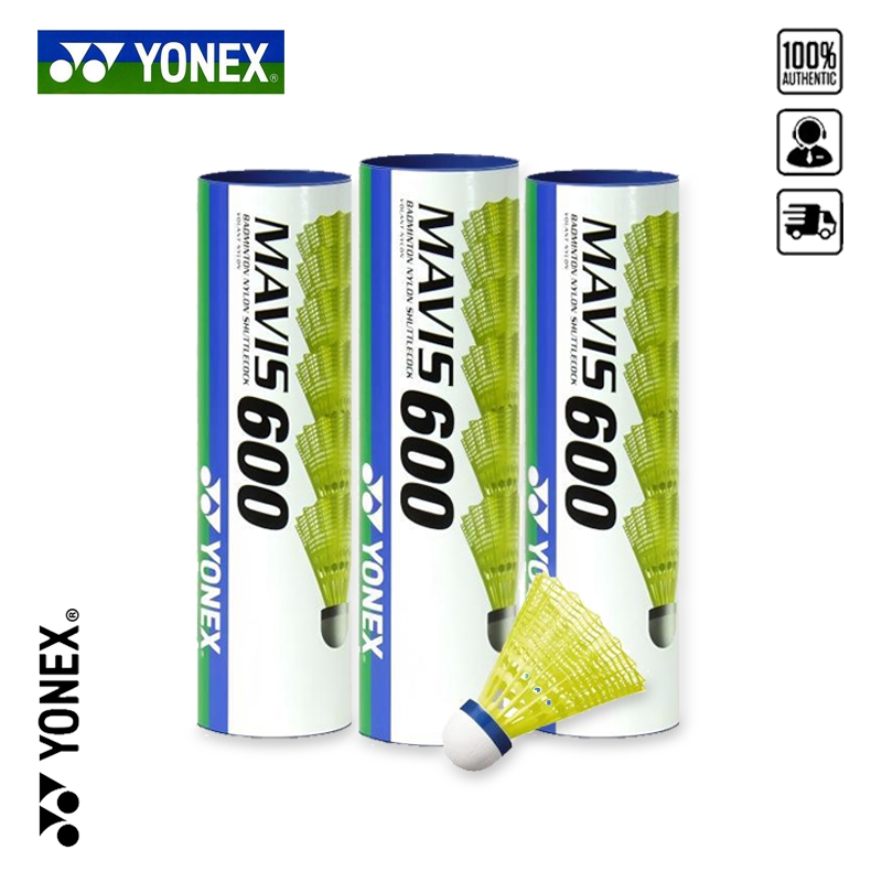 YONEX.ID Nylon Ball Shuttlecock MAVIS 600 Badminton Shuttlecock Play Stability Training Outside Wind