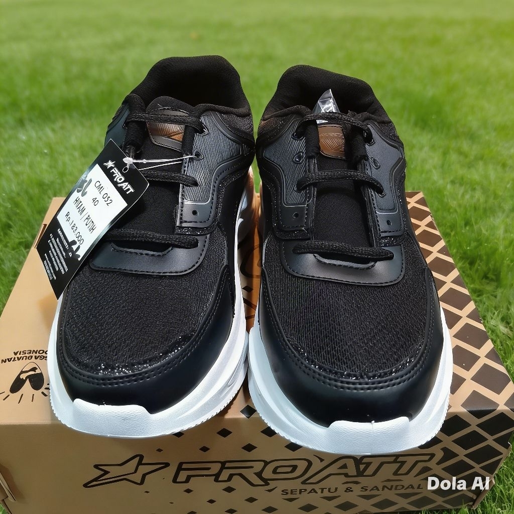 Sepatu PRO ATT Tali Hitam Putih