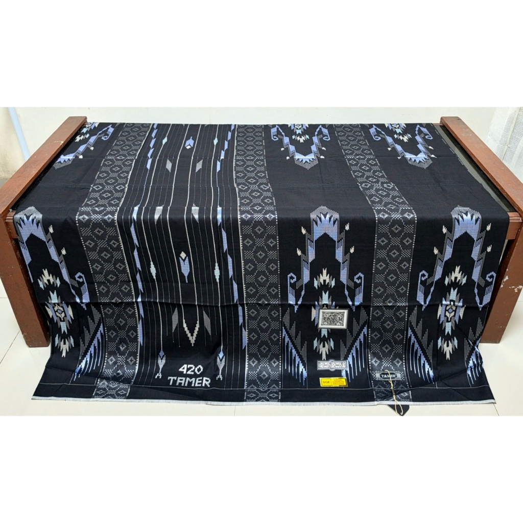 Sarung Tenun Sutra Tradisional ATBM Tamer 420 Exclusive Motif SGE MPM Full Sutra Lembut Mewah