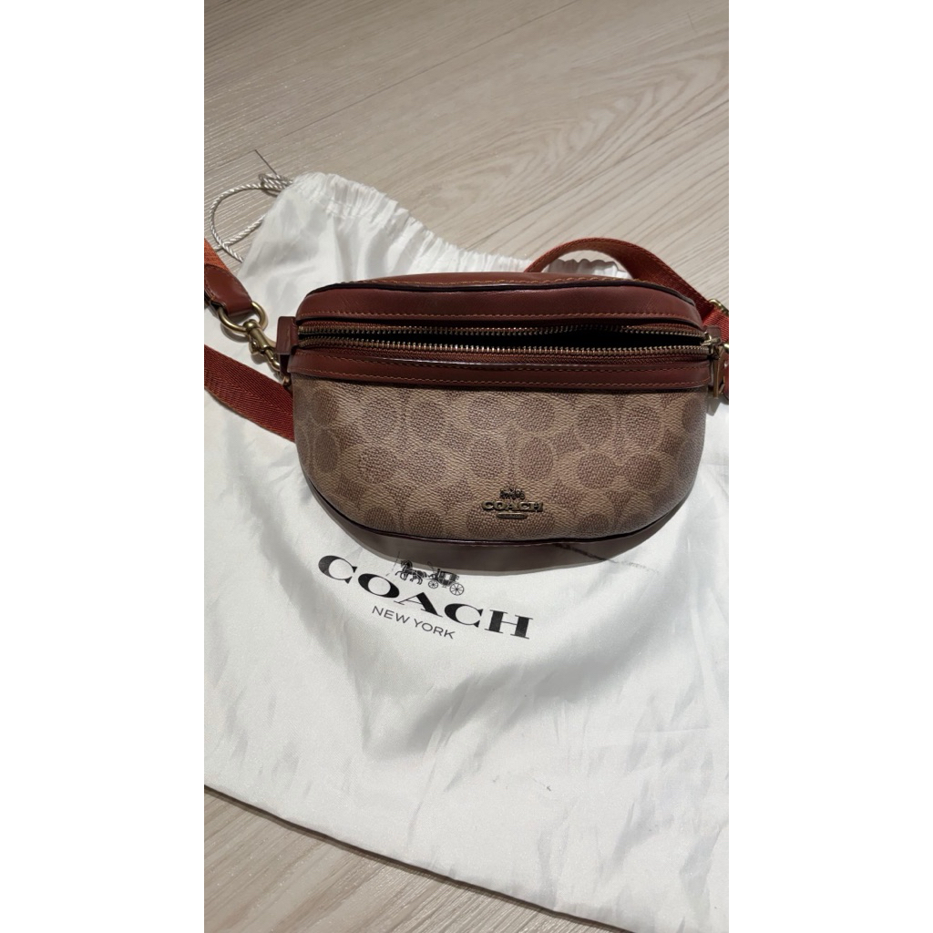 [PRELOVED] Tas Coach Waist Bag Signature Canvas Original – Like New