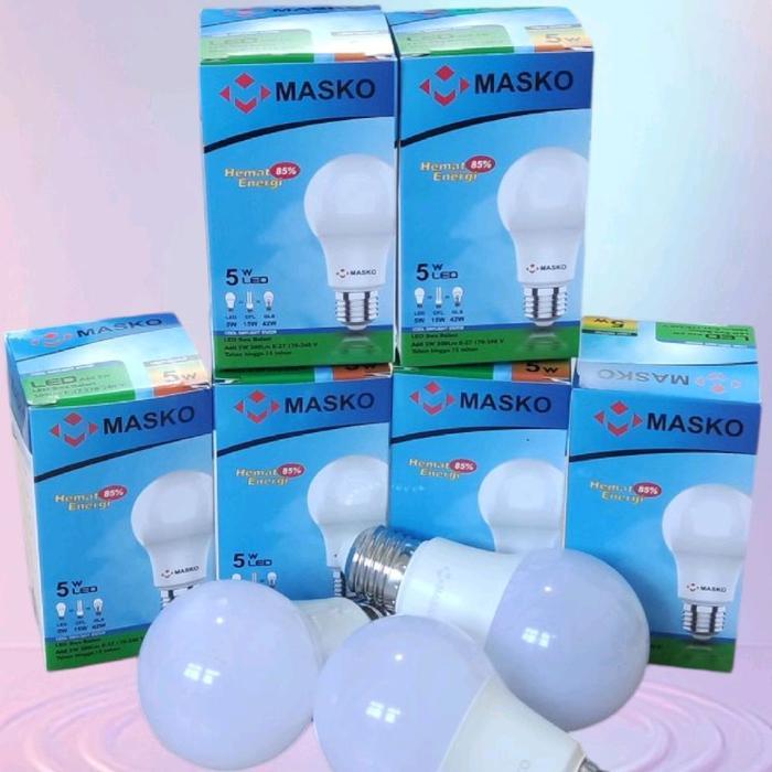 Masko Lampu Bohlam LED Bulb 5 Watt Putih