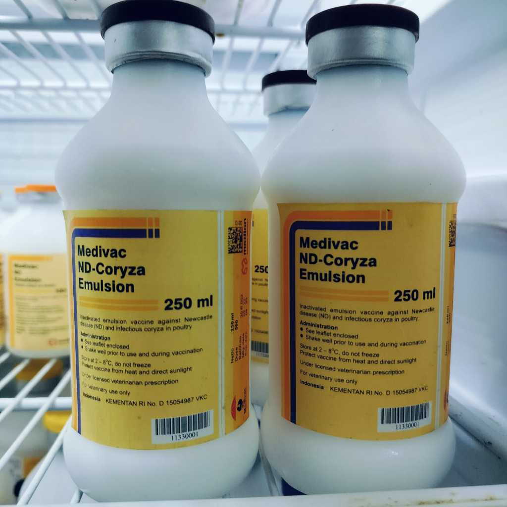 Medivac Vaksin Ayam ND Coryza Emulsion Kemasan 50 / 25 / 5 ML