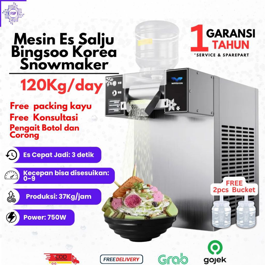 Mesin Es Krim Bingsoo 120kg/24jam Korea Arumanis Mesin Es Cream Bingsu Snow Ice Machine
