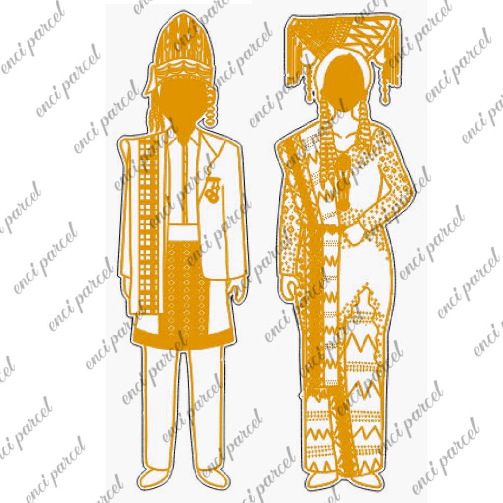 miniatur baju pengantin adat batak simalungun sumatera utara Sumut nikah pernikahan dekorasi hiasan 